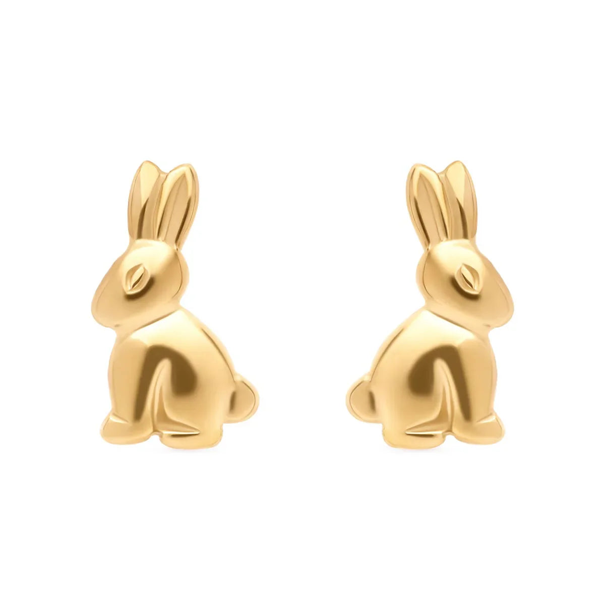 9k yellow gold rabbit stud earrings blend playful charm with elegance. Perfect for animal lovers, these meticulously crafted studs enhance everyday style.