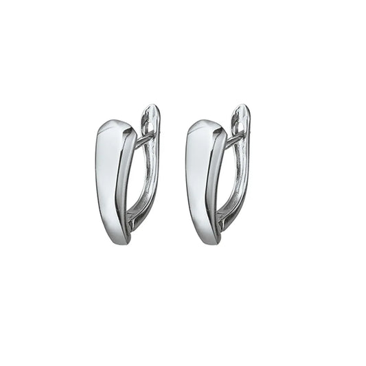 Sterling silver dome earrings with a polished finish, featuring secure French clip backs. Elegant 12x15MM design, perfect for both casual and formal wear.