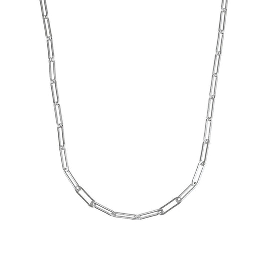 Necklace Sterling Silver Oblong Link Chain