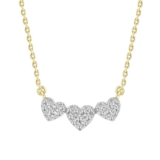 Necklace Yellow Gold Diamond Heart
