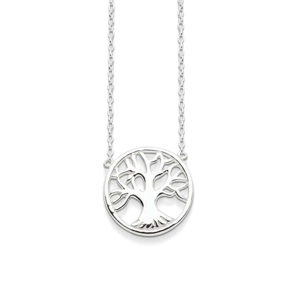 Sterling Silver Tree of Life Necklace: Features an intricately designed tree pendant symbolising growth and connectivity. A timeless, elegant accessory for any occasion.