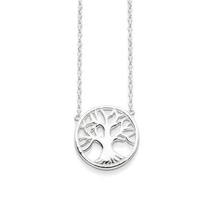 Sterling Silver Tree of Life Necklace: Features an intricately designed tree pendant symbolising growth and connectivity. A timeless, elegant accessory for any occasion.