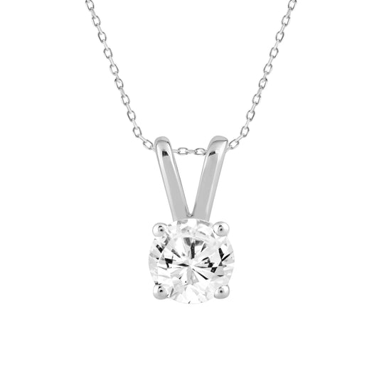 Pendant White Gold Claw Solitaire